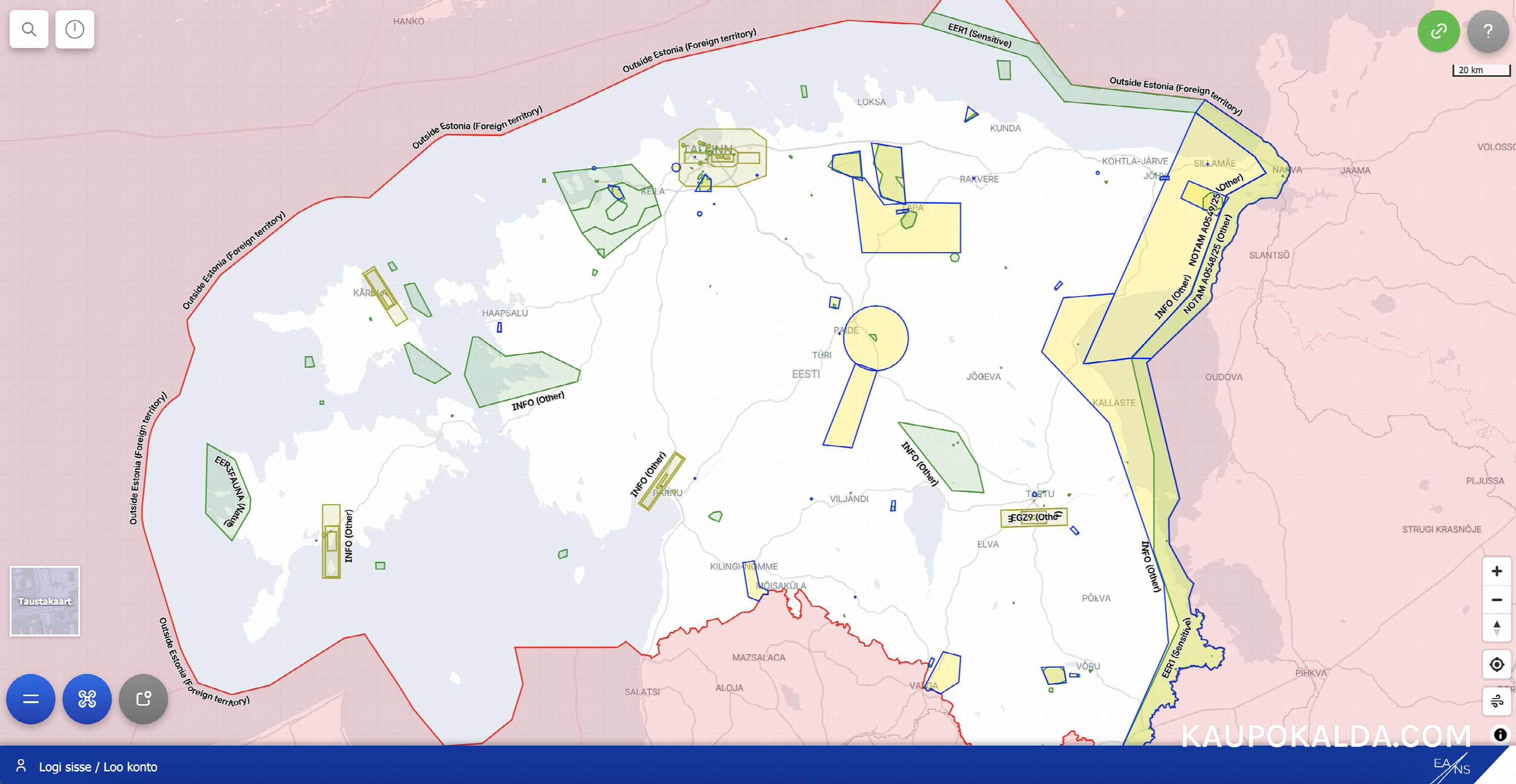 EANS hallatav droonikaart
